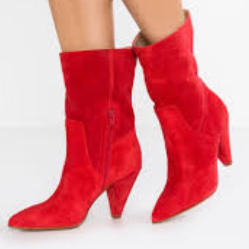 Kenneth Cole Labella suede red boot, 9.5 🍒